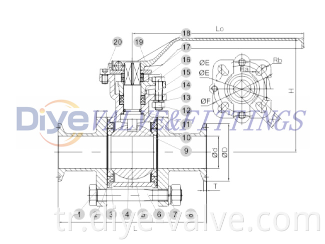 3PC CLAMP BALL VALVE